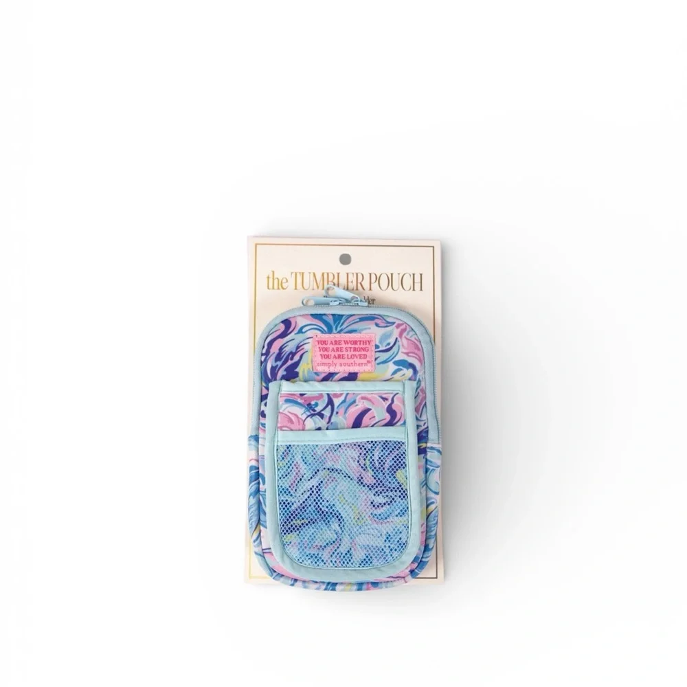 Simply Southern Watercolor Tumbler Pouch Wallet Phone Case NWT Preppy